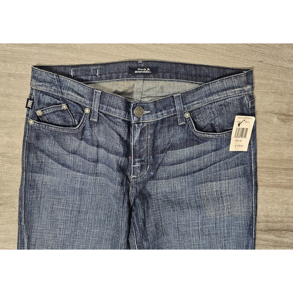 NWT Rock & Republic Denim Blue Jeans 32 X 36 Bootcut Kiedis MSRP 176 Long Tall - Picture 2 of 7